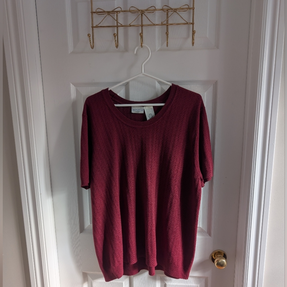 White Stag Burgundy Knit Top